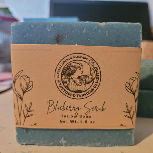 Blueberry Scrub Tallow Soap
