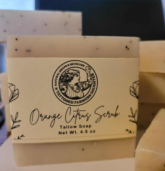 Orange Citrus Scub Tallow Soap